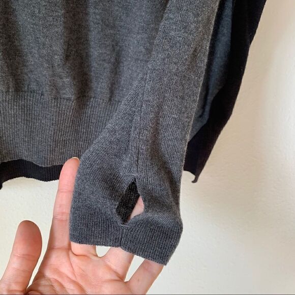 Athleta Black and Grey Two-Tone Sweater - Picture 8 of 10